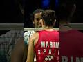 A Battle between PV Sindhu and Carolina Marin ! #badminton #shorts #angry #youtube