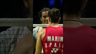 A Battle between PV Sindhu and Carolina Marin ! #badminton #shorts #angry #youtube