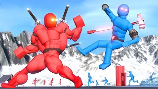 Battle of Ragdolls: Red vs Blue - Smart AI Cinematic NPC Wars (with active ragdoll physics) screenshot 2