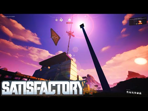 Satisfactory - Building the 'Gazooka Tower'! Every base needs one! (no talking)
