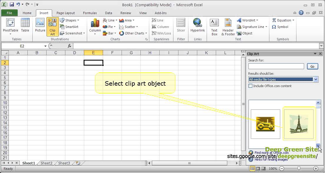 clipart einfügen excel 2013 - photo #3