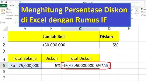 Cara Menghitung Persentase Diskon di Excel dengan Rumus IF