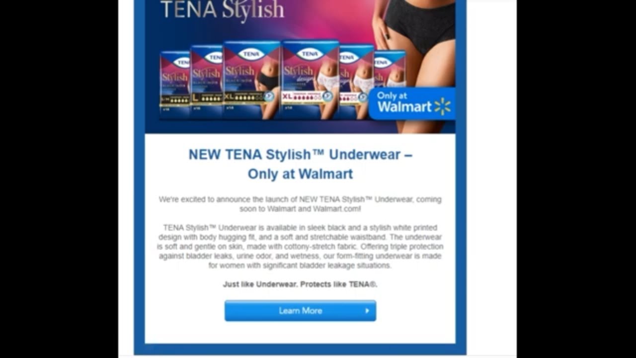 TENA Stylish Disposable Underwear COMING SOON 