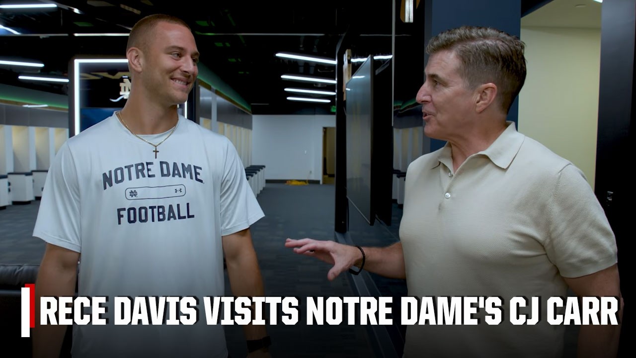 Official Visit with Rece Davis: Spending the day with CJ Carr at Notre Dame | ESPN CFB