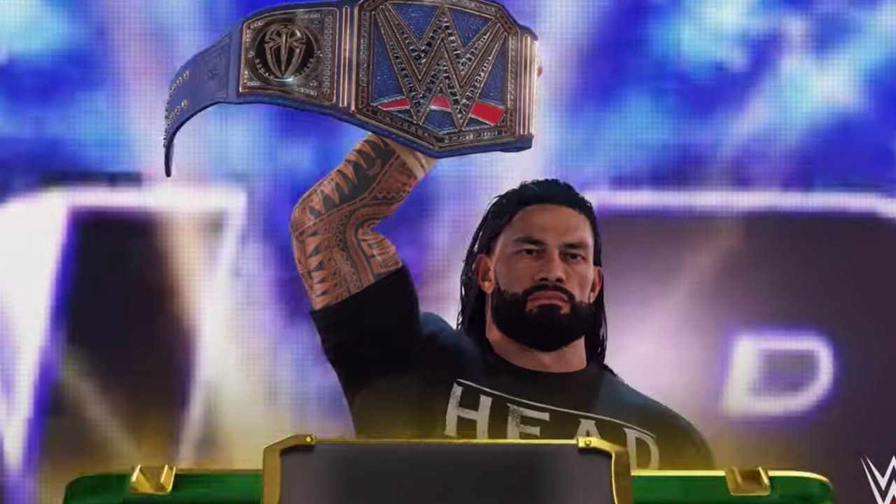 WWE 2K22 Roman Reigns vs Drew McIntyre Universal Championship Money in the Bank 1 4K