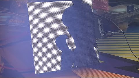 Displaying Bad Apple on the Adafruit 64x64 LED Matrix Panel!