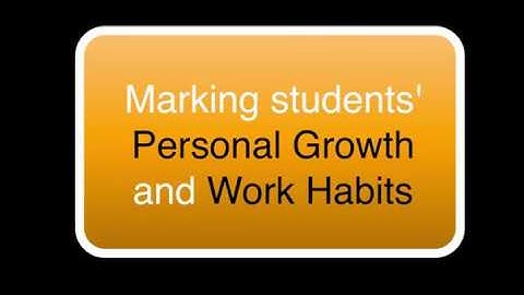 PowerTeacher Pro Gradebook: Personal Growth and Work Habits