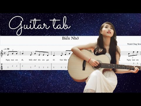 Video Biển Nhớ - Guitar tab solo đơn giản - youtube