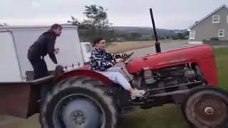 Accidente con el tractor...