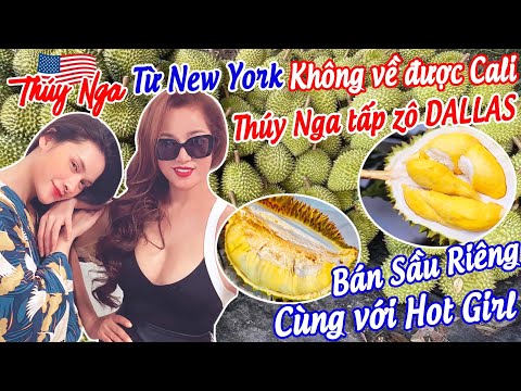 Từ New York không về được Cali, Thúy Nga tấp zô Dallas bán sầu riêng cùng với hot girl.