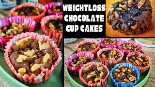 Weightloss Chocolate cup cake Recipe | Guilt free Chocolate Cup Cakes for Christmas & New year 2024