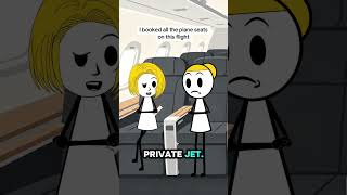 I booked all the plane seats on this flight #animation #airplane #marriedlife #fyp