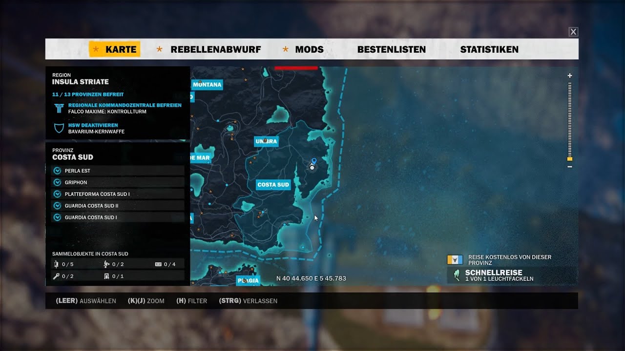 Just cause 3 карта литоре торто