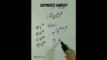 Exponents Simplify ❣️ #mathsimplification #mathstrick #exponents #mathstheseries #mathsshorts