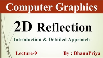 2D Reflection in Computer Graphics | Computer Graphics tutorial by BhanuPriya | Lec-9