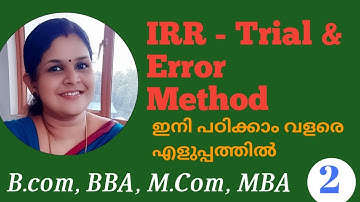 IRR PART 2-TRIAL & ERROR METHOD With simple example