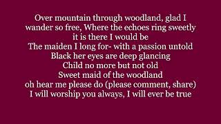 WOOING Over Mountain Through Woodland WERBUNG Lyrics Words trending Austrian sing along song music