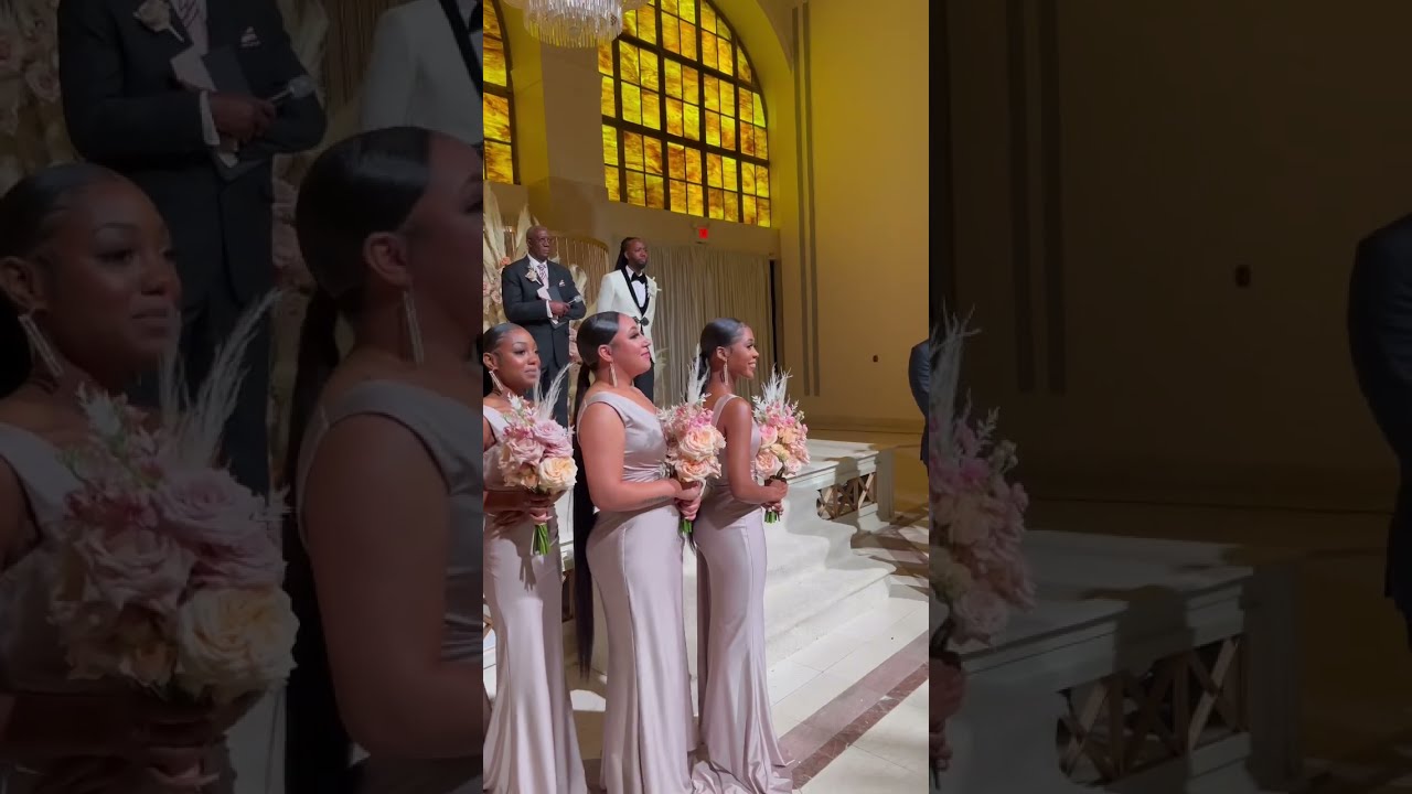 Bridesmaids Get Emotional During Bride Grand Entrance Bridemaid Brideandgroom