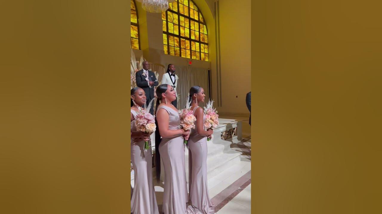 Bridesmaids get emotional during Bride Grand Entrance. #bridesmaids #bridemaid #brideandgroom