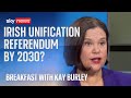 Irish unification referendum by 2030 says sinn fein leader