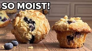 The BEST Bakery Style Blueberry Muffins (Never Dry!) screenshot 4