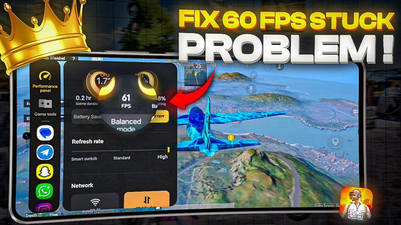 FIX BGMI 60 fps Stuck Problem in IQOO Device 🔥 |  60 fps stuck bgmi | lag fix bgmi