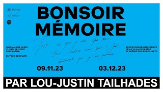 Bonsoir Mémoire par Lou Justin Taihades
