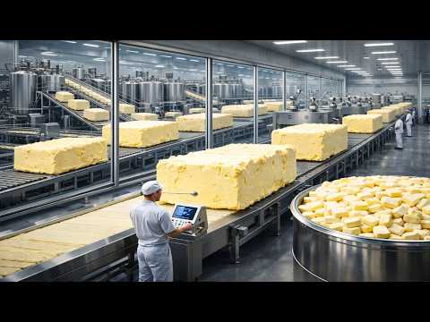 CÓMO se HACE la MANTEQUILLA En Fabricas 🧈  Mega Fábricas Producción Industrial Gigante