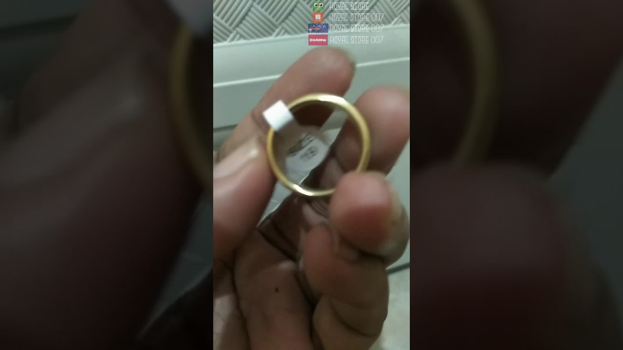 Cincin titanium  gold  motif warna  pelangi YouTube