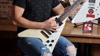 James Hetfield Electra Flying V replica by Krupi Guitars Demo
