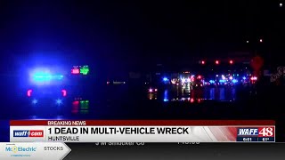 One killed, five injured after seven-vehicle crash early Saturday morning in Huntsville