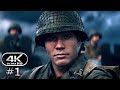 Call of Duty WW2 Gameplay Walkthrough Part 1 - PC 4K 60FPS No Commentary