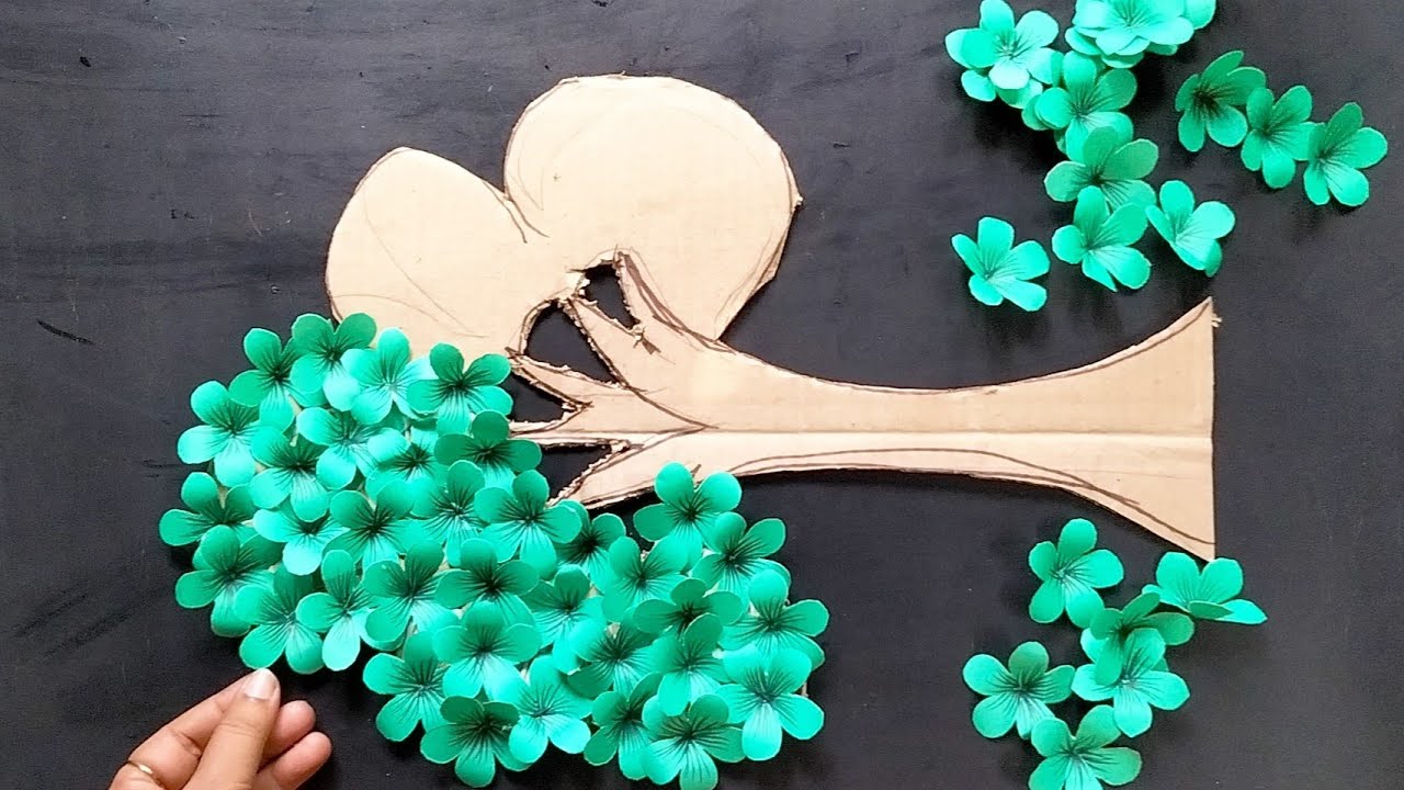 Paper Tree wall hanging craft Paper craft for home decoration Diy