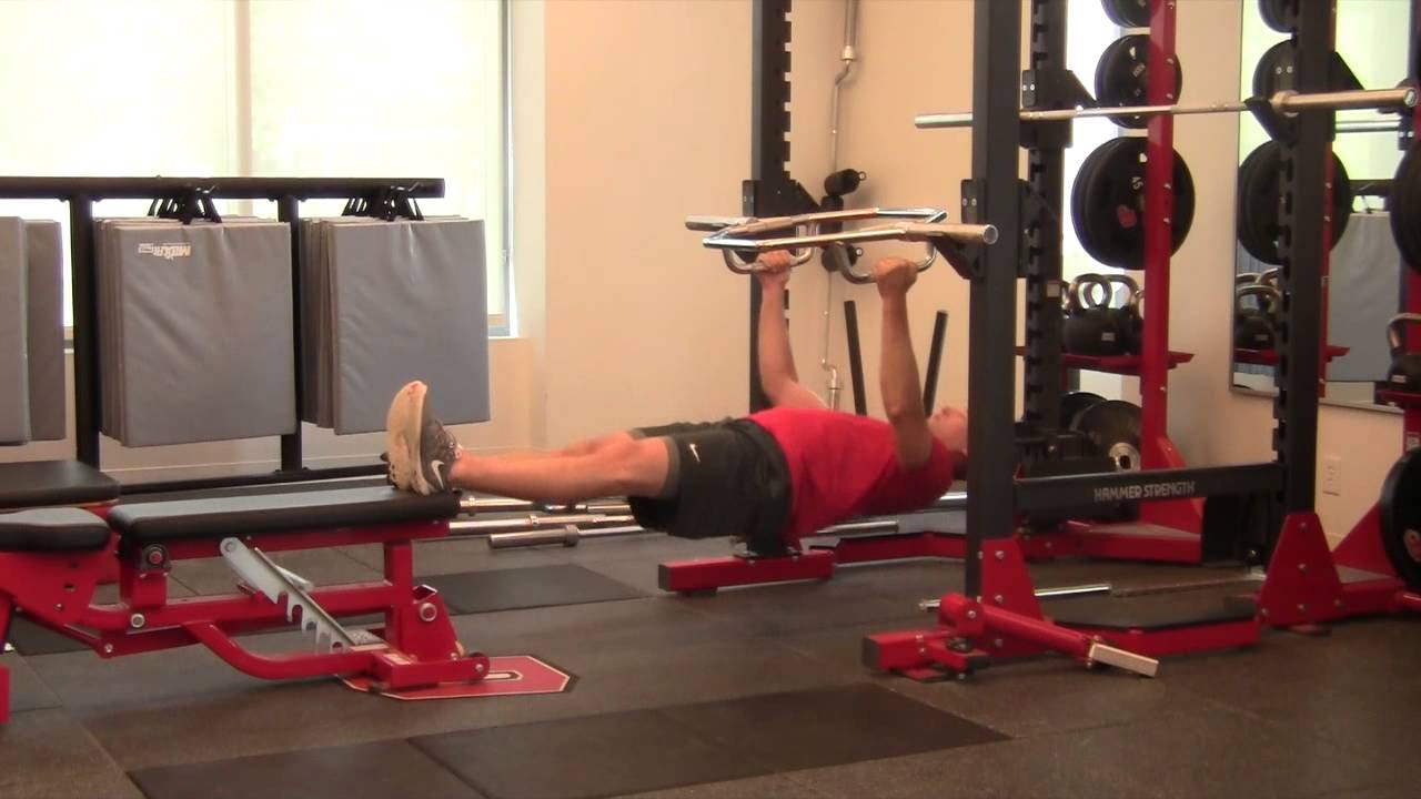 Inverted Trap Bar Row Feet Elevated - YouTube