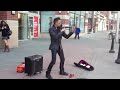 Street musician  what a amazing violinist playing in the streets of the world