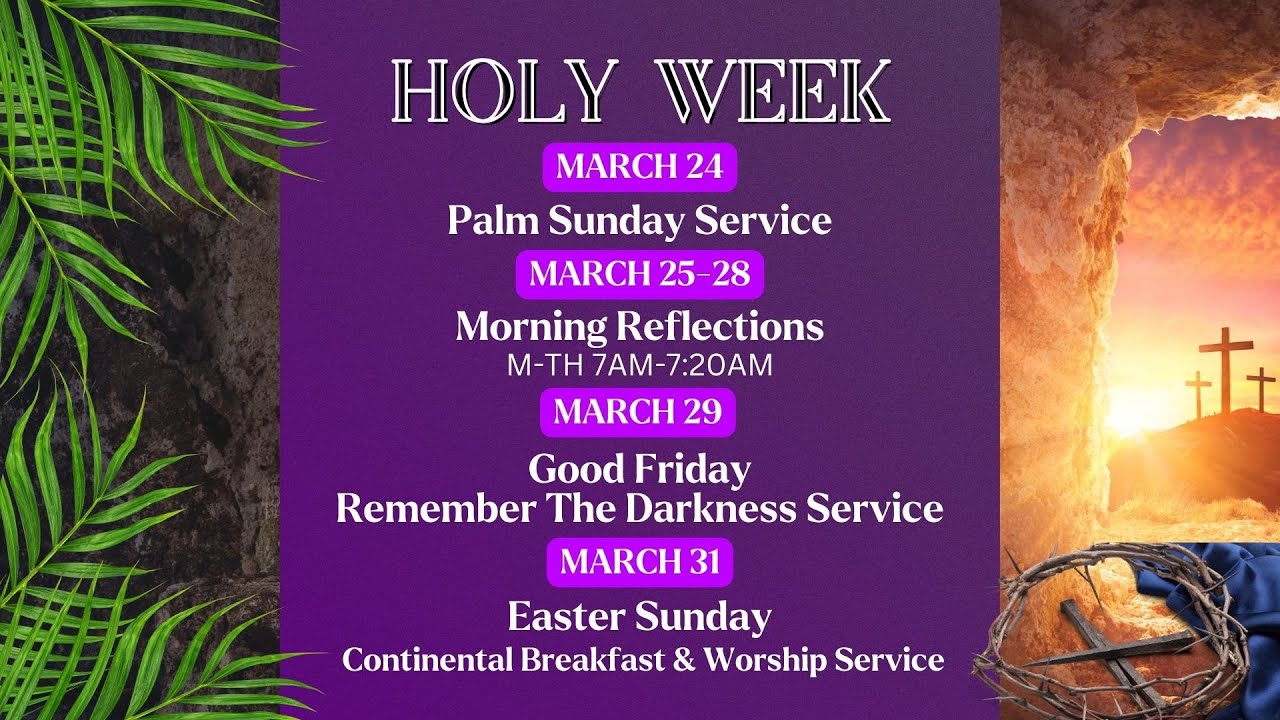 Passion Week 2024 7AM Monday Matthew 211846 YouTube