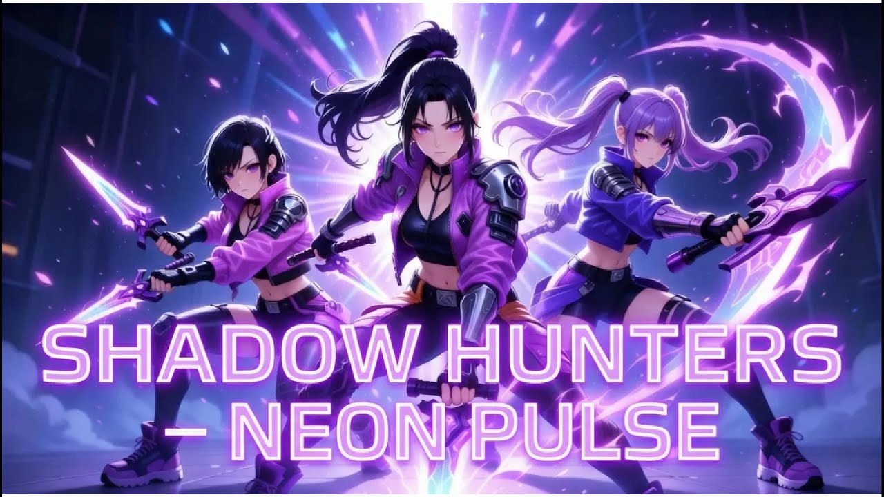 KPOP SHADOW HUNTERS - NEON PULSE ⚡ K-Pop EDM Anthem | Cyberpunk Urban Huntresses