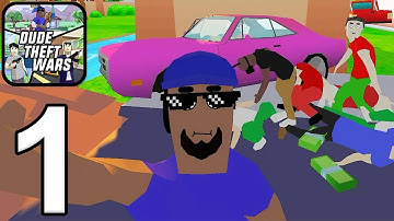 Dude Theft Wars - Gameplay Walkthrough Part 1 - Tutorial: Single Player (iOS, Android) 🔥RJ GAMERZ🔥