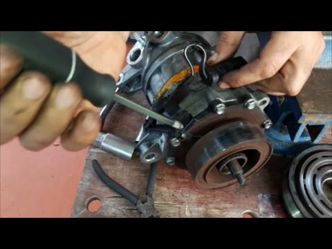 Moretón Supervivencia Huracán COMO REPARAR EL COMPRESOR DEL A/C DE UN AUTO (REEMPLAZAR EL CLUTCH) -  YouTube