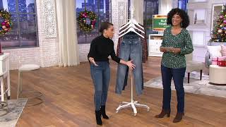Laurie Felt Silky Denim Tuxedo-Sch Skinny Pull-On Jeans On Qvc