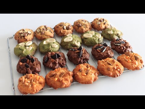 Korean Famous Ugly Cookies 1 Batter to 4 Types!      4 