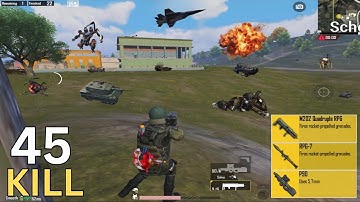 M202 + P90 Action Against Hovercraft & Robot & Tank in last zone 💥 || PUBG MOBILE PAYLOAD 3.0 ||