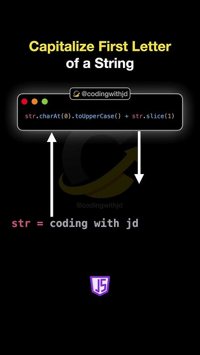 How to Capitalize First Letter of the String? - YouTube