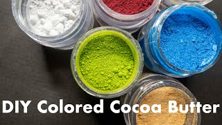 Make your own colored cocoa butter for your chocolate at home