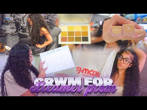 GRWM FOR STREAMER PROM DAY 1 || shopping haul + gym + lashes..