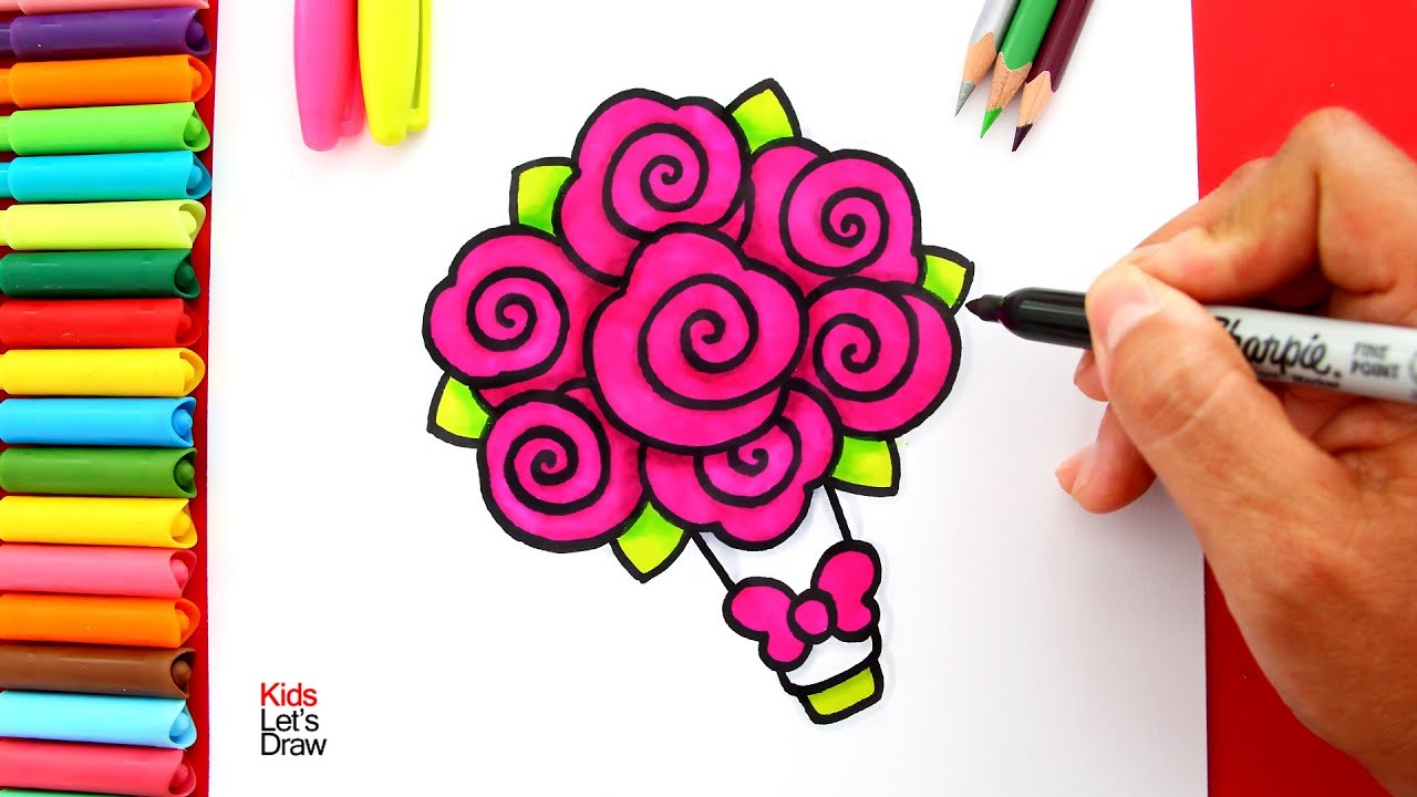 Como hacer flores dibujo