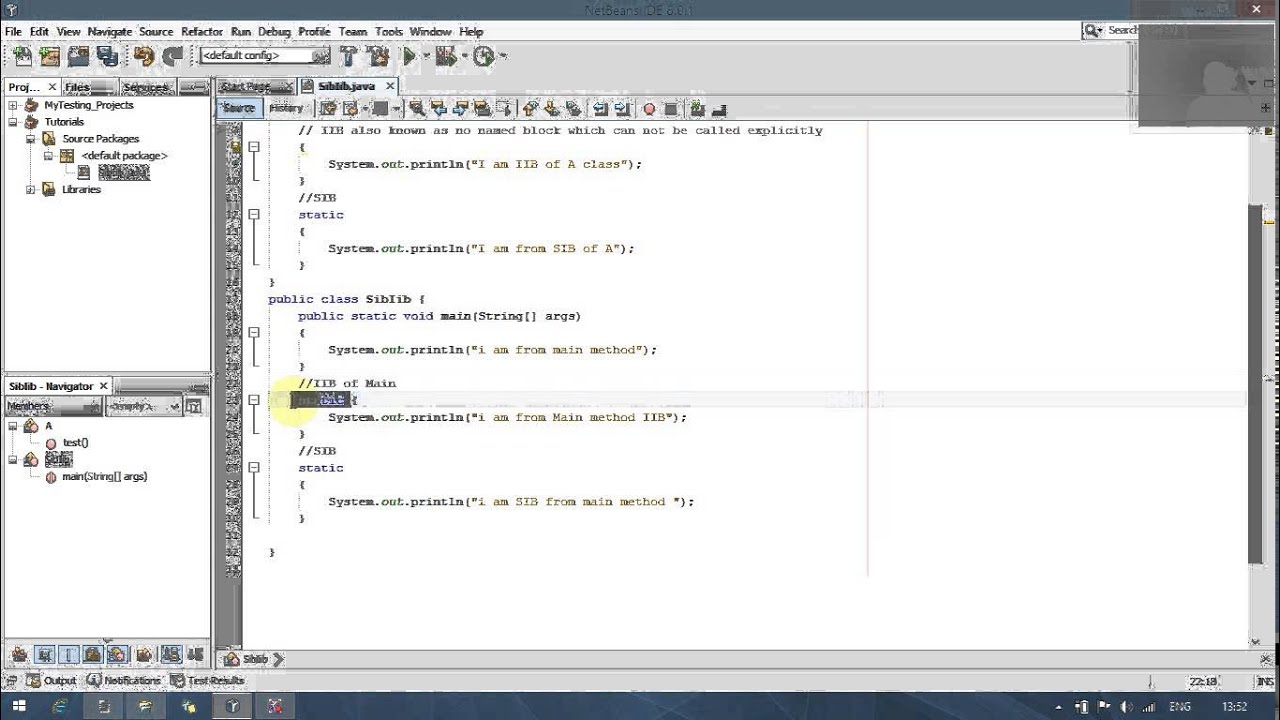 SIB and IIB in java - YouTube
