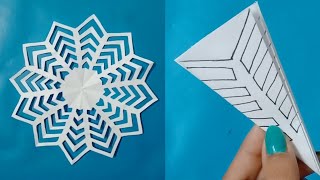 How to make easy and beautiful snowflakes #papercraft#part 788