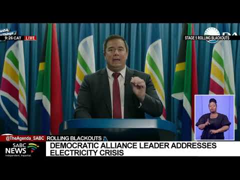 Rolling Blackouts | DA leader John Steenhuisen holds media briefing on SA's electricity crisis thumbnail
