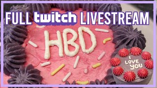 Making Myself a Bento Birthday Cake | PurpleCoffins Twitch Archive (Cooking)